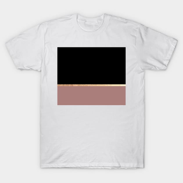 Black and gold marble II T-Shirt by marbleco